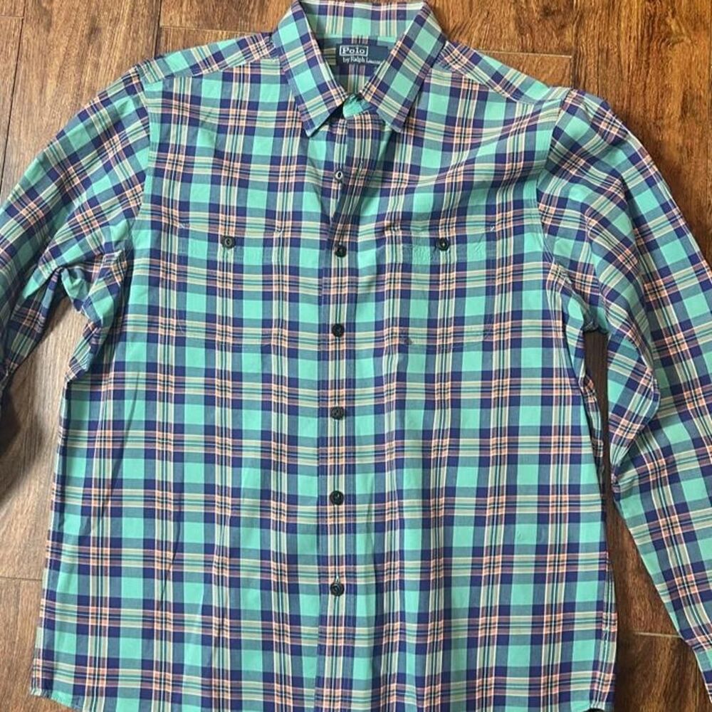 Men's XL Vintage 1990s Polo by Ralph Lauren utility workshirt